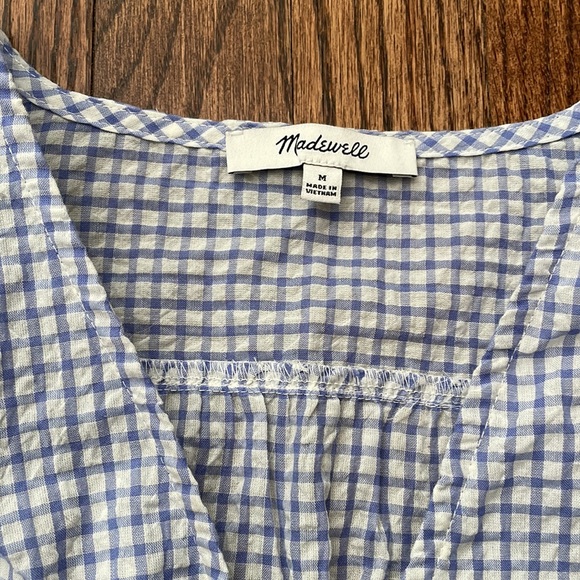 Gingham peplum top - Picture 3 of 4